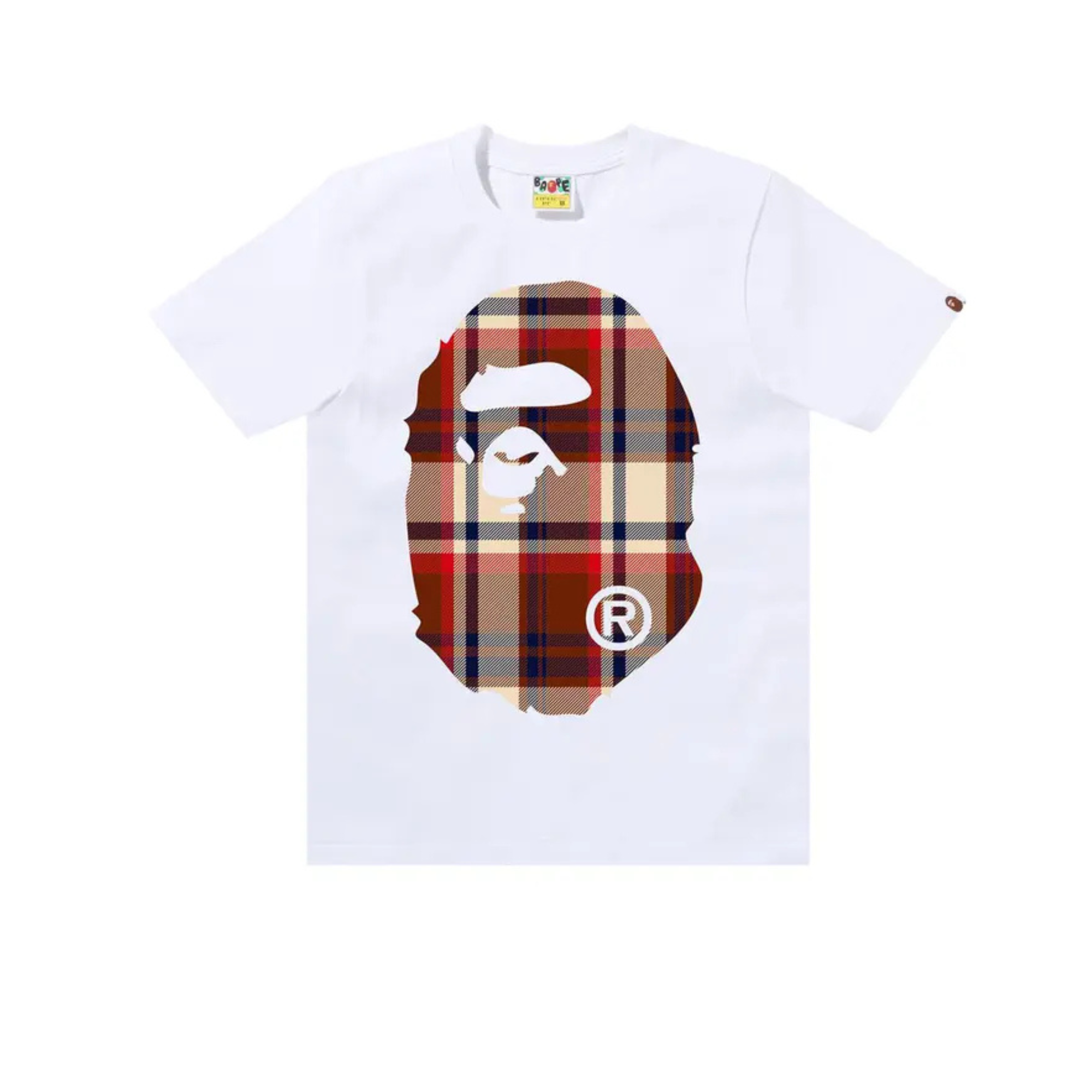 BAPE Check Big Ape Head T-shirt White
