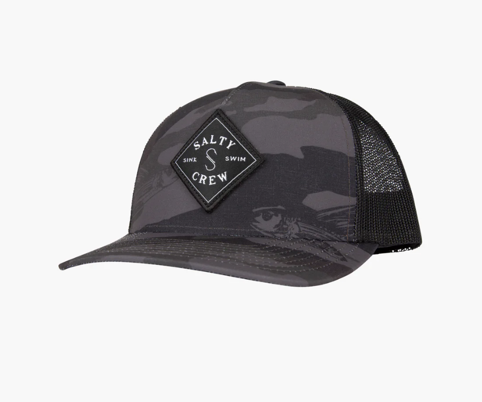 Salty Crew - Sea Line Retro Trucker Cap - Black Camo