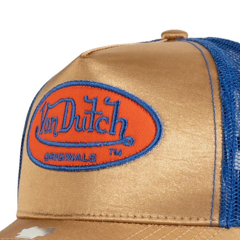 Von Dutch Cary Trucker Cap - Gold/Blue Levere