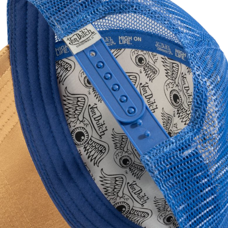 Von Dutch Cary Trucker Cap - Gold/Blue Levere