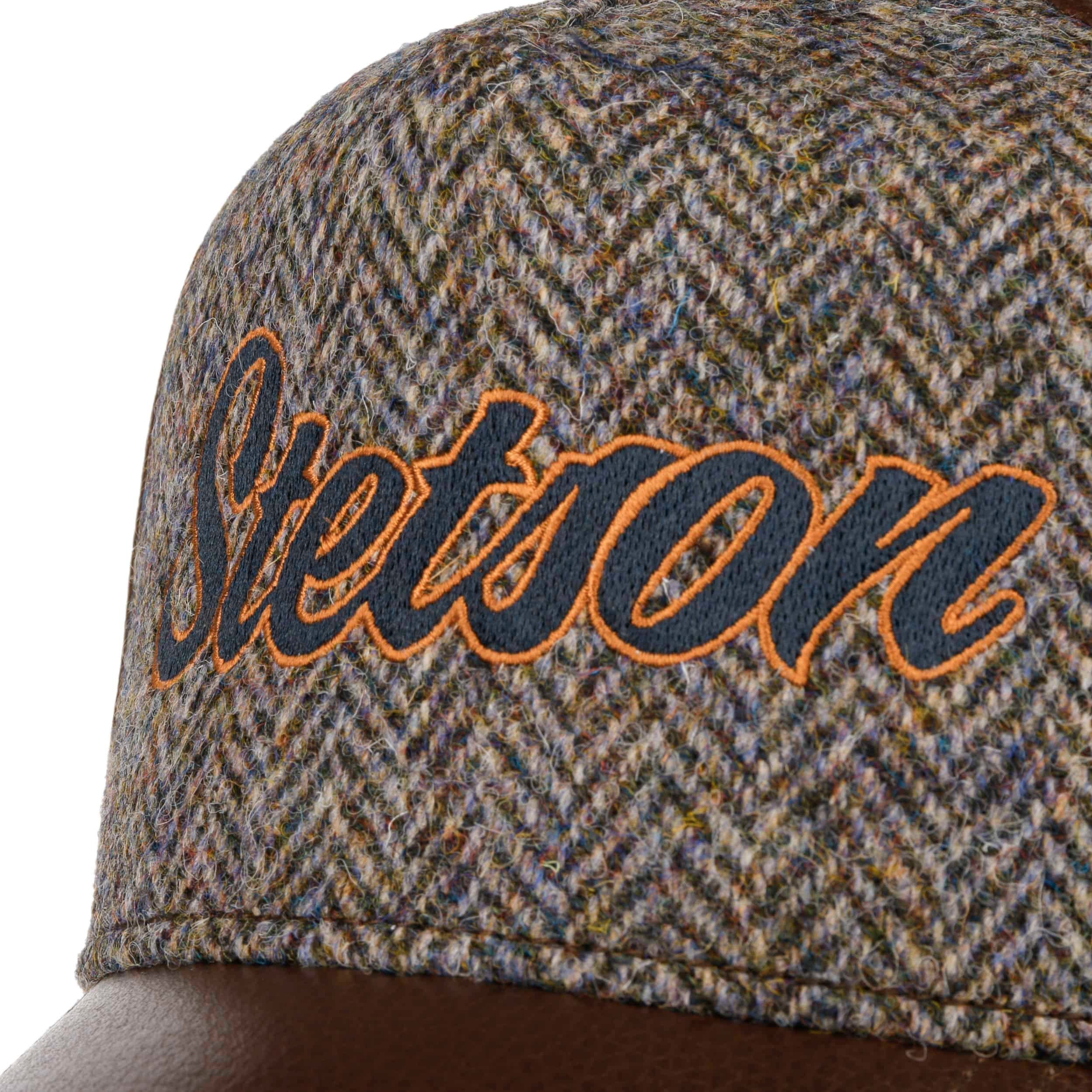 Stetson - Lamp Nappa Harris Tweed - Trucker Cap - Brown Online