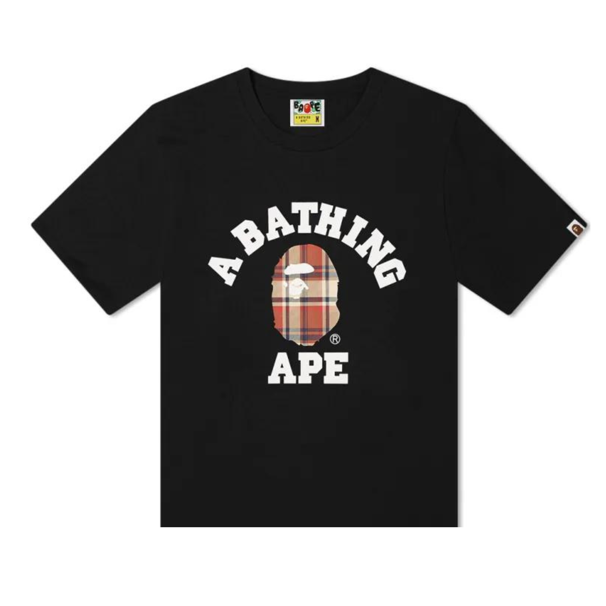 Bape College Plaid T-shirt Black