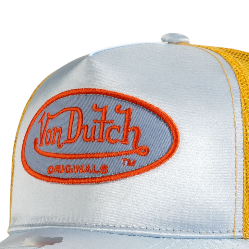 Von Dutch Cary Trucker Cap - Lt. Blue/Gold