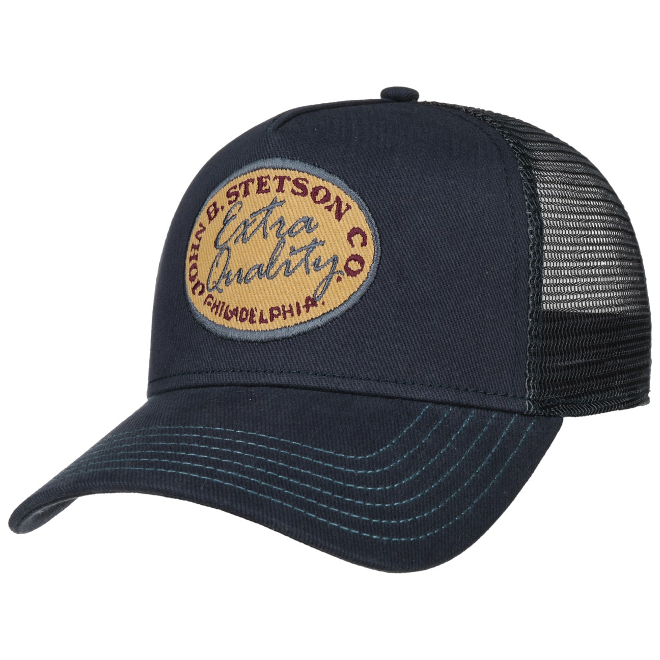 Stetson - Vintage Brushed Twill Trucker Cap - Navy
