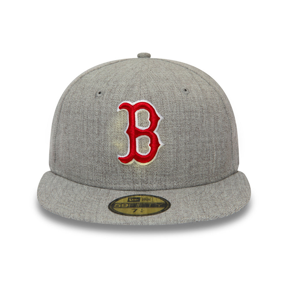 Boston Red Sox 59Fifty Fitted Cap - Heather Grey/Red