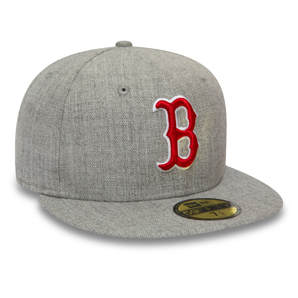 Boston Red Sox 59Fifty Fitted Cap - Heather Grey/Red