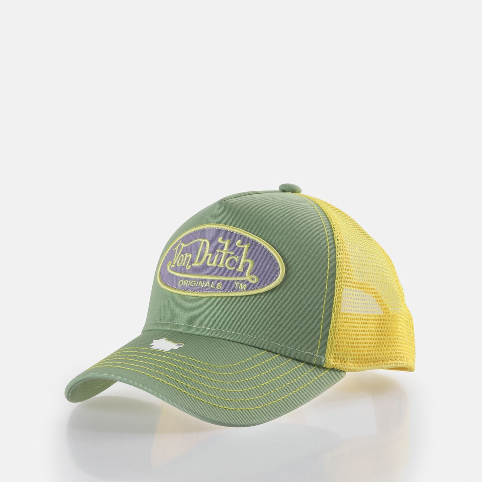 Von Dutch Boston Trucker Cap - Green/Yellow