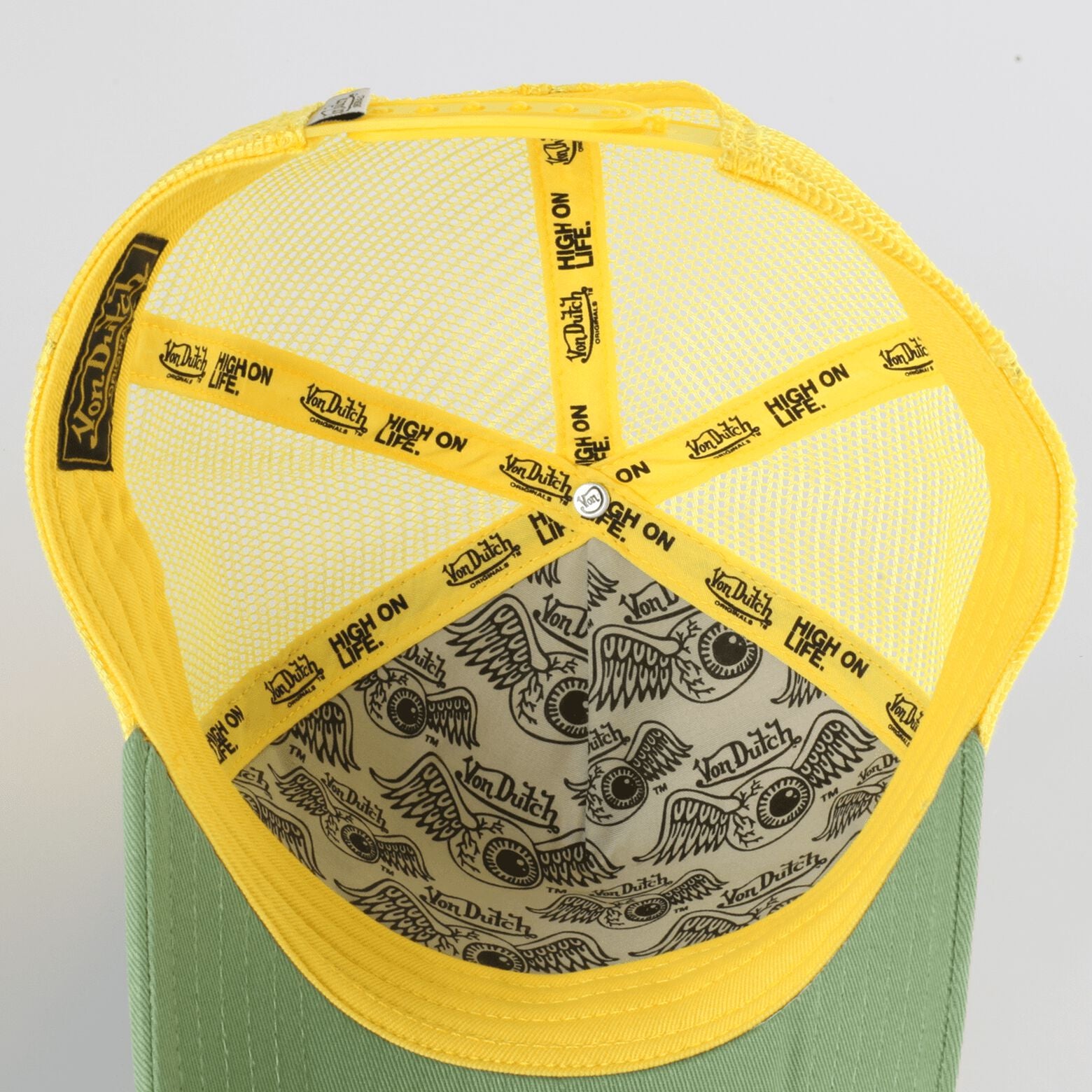 Von Dutch Boston Trucker Cap - Green/Yellow