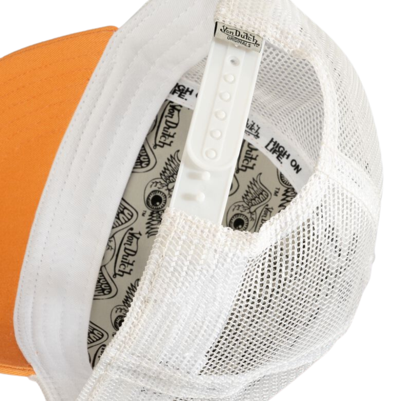 Von Dutch Boston Trucker Cap - Peach/White