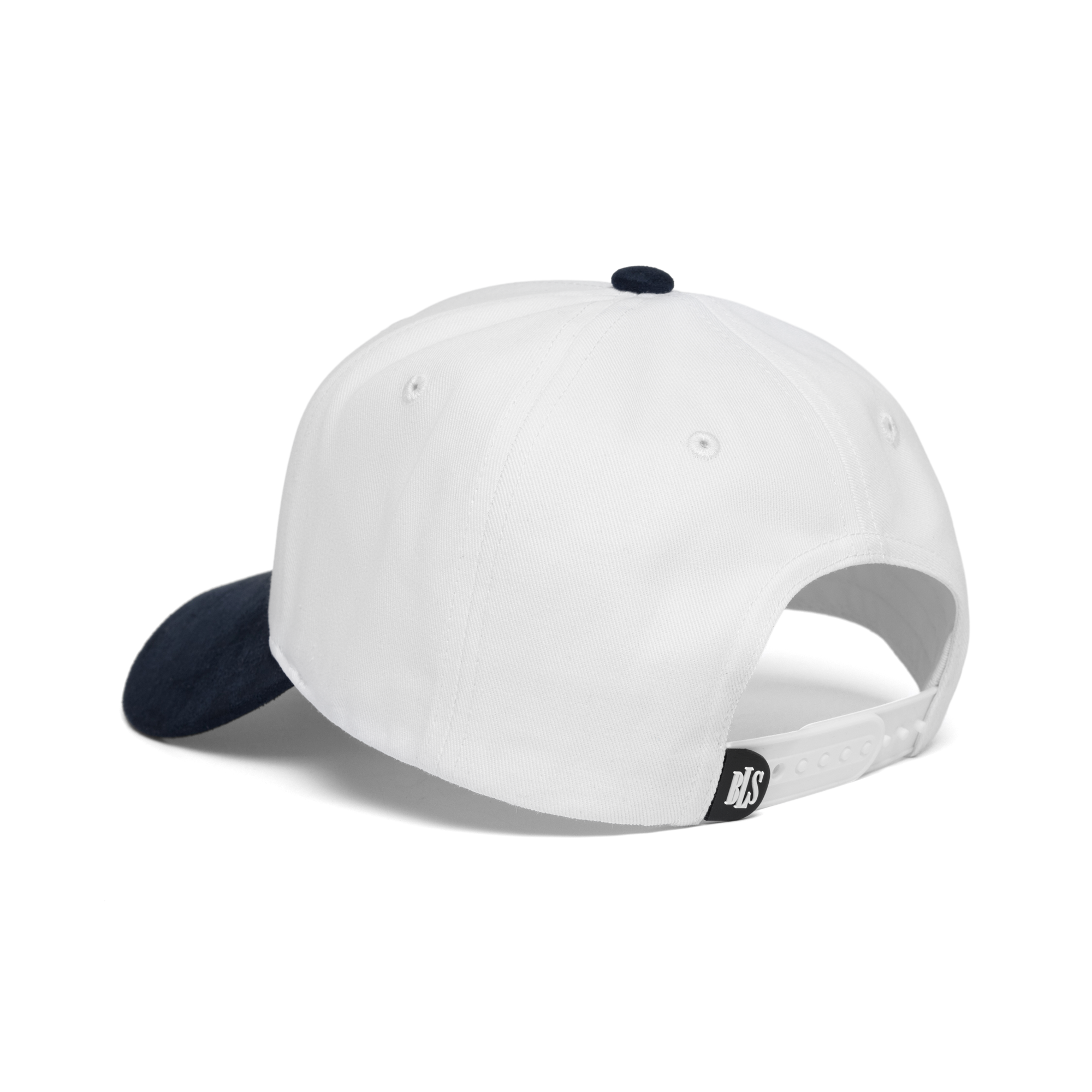 BLS - Classic Baseball Cap Suede - White Dark Navy