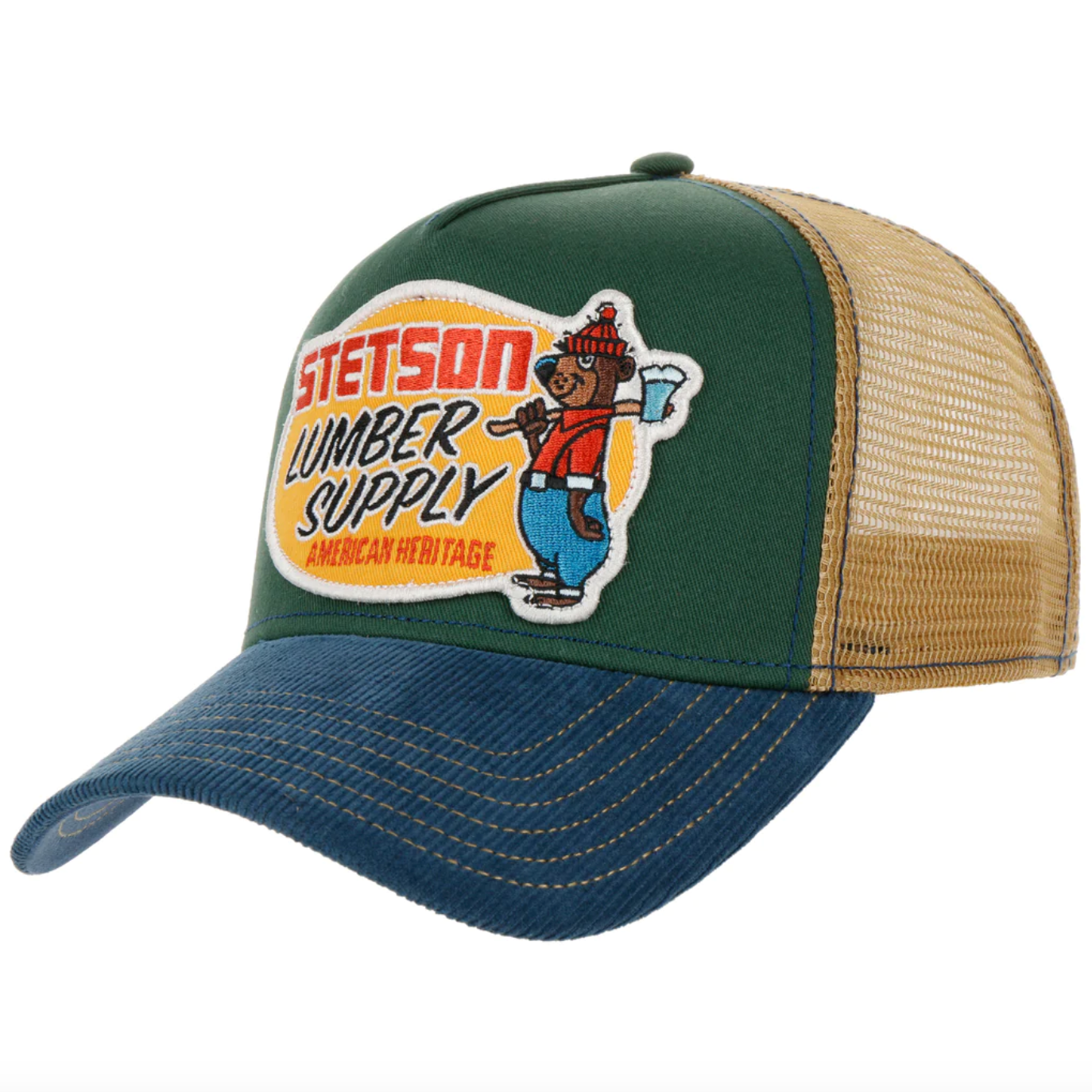 Stetson - Lumber Supply Trucker Cap - Dark Green Levere