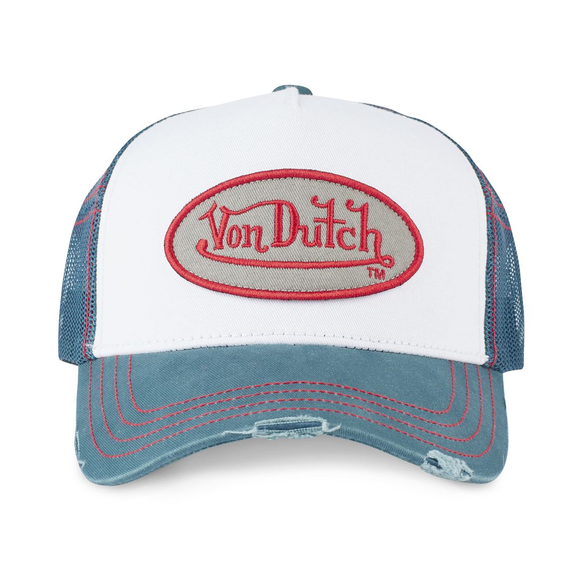 Von Dutch - Oval Patch Blue/White Trucker Cap