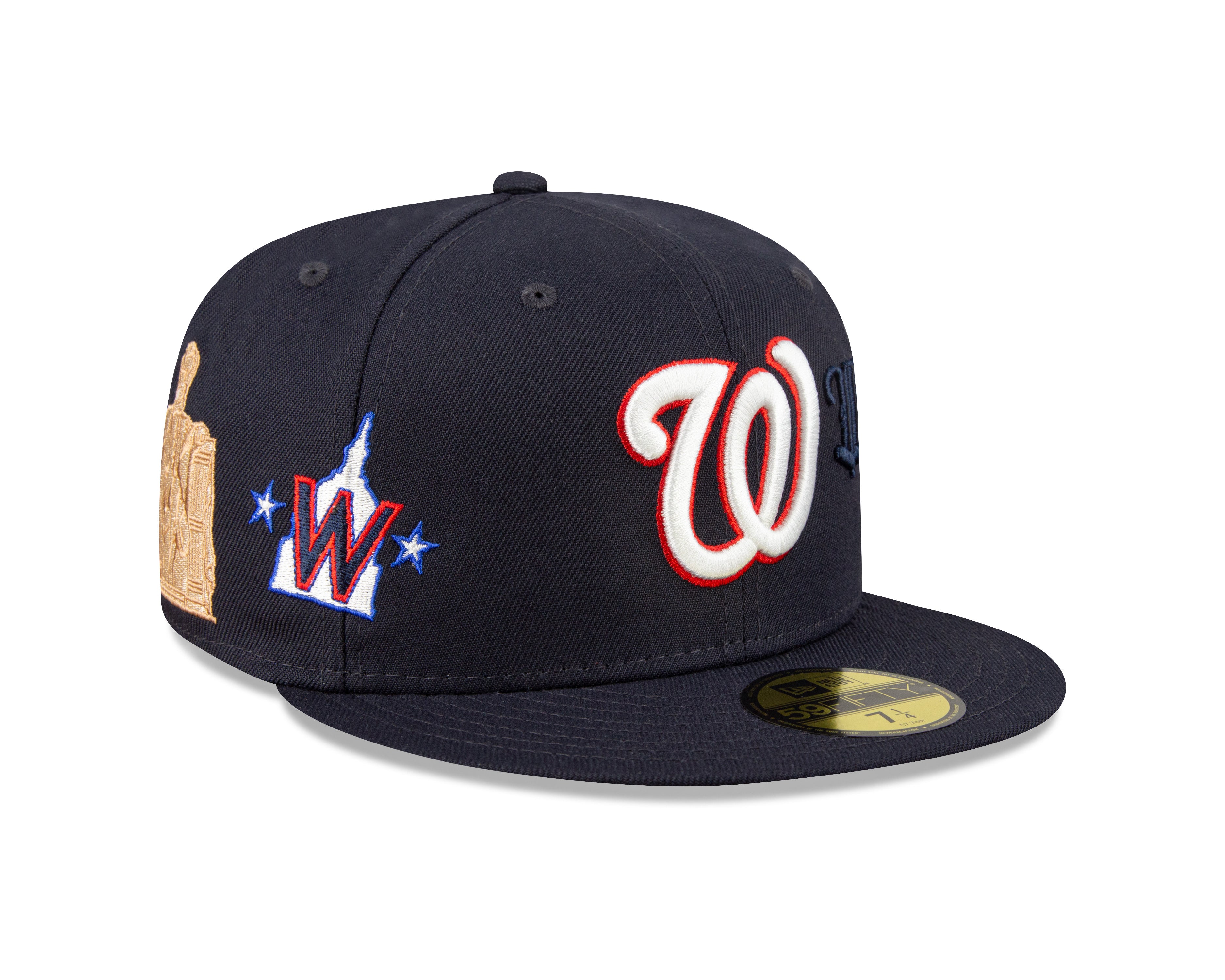 Washington Nationals Script 59Fifty Fitted Cap - Navy Mode
