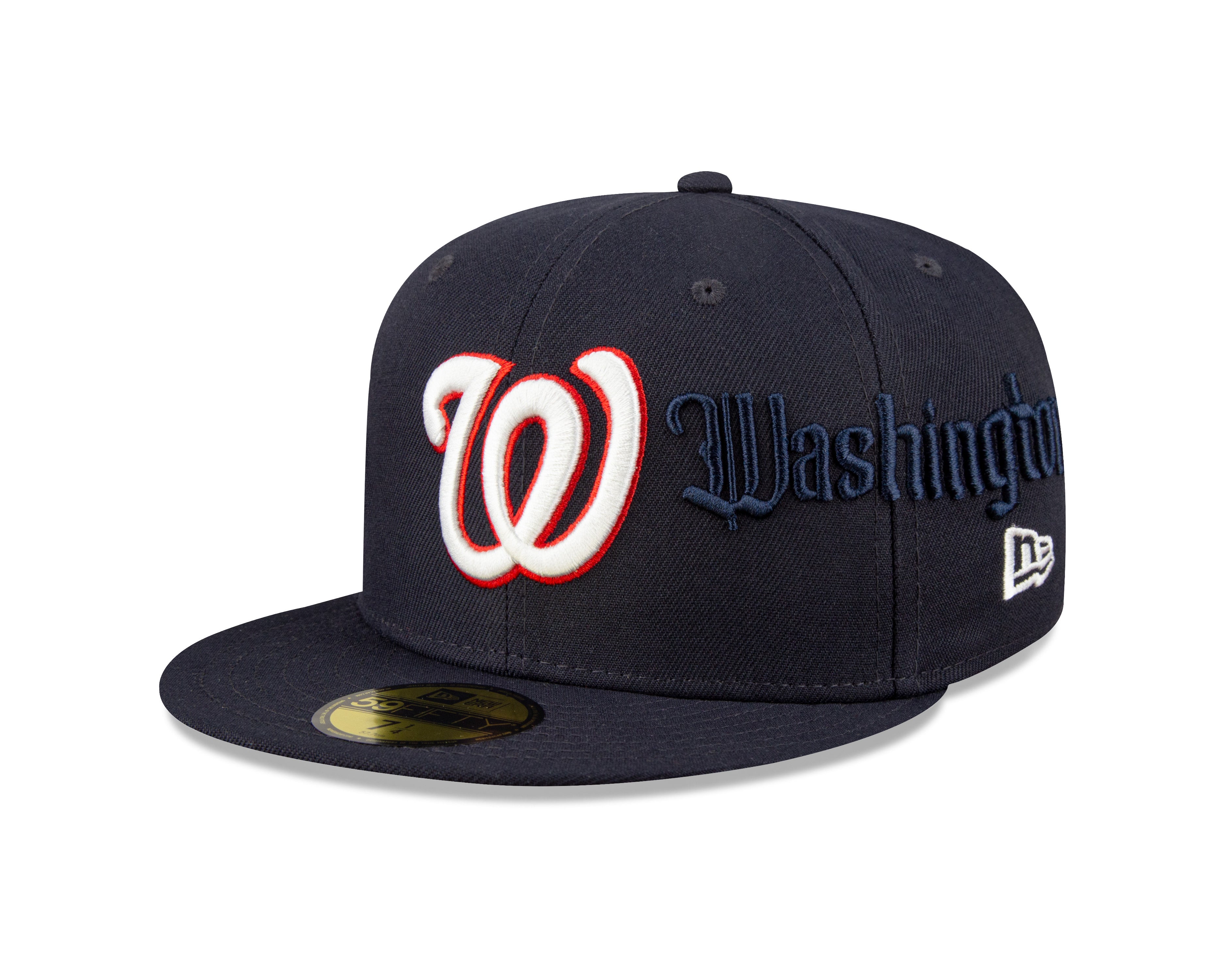 Washington Nationals Script 59Fifty Fitted Cap - Navy Mode