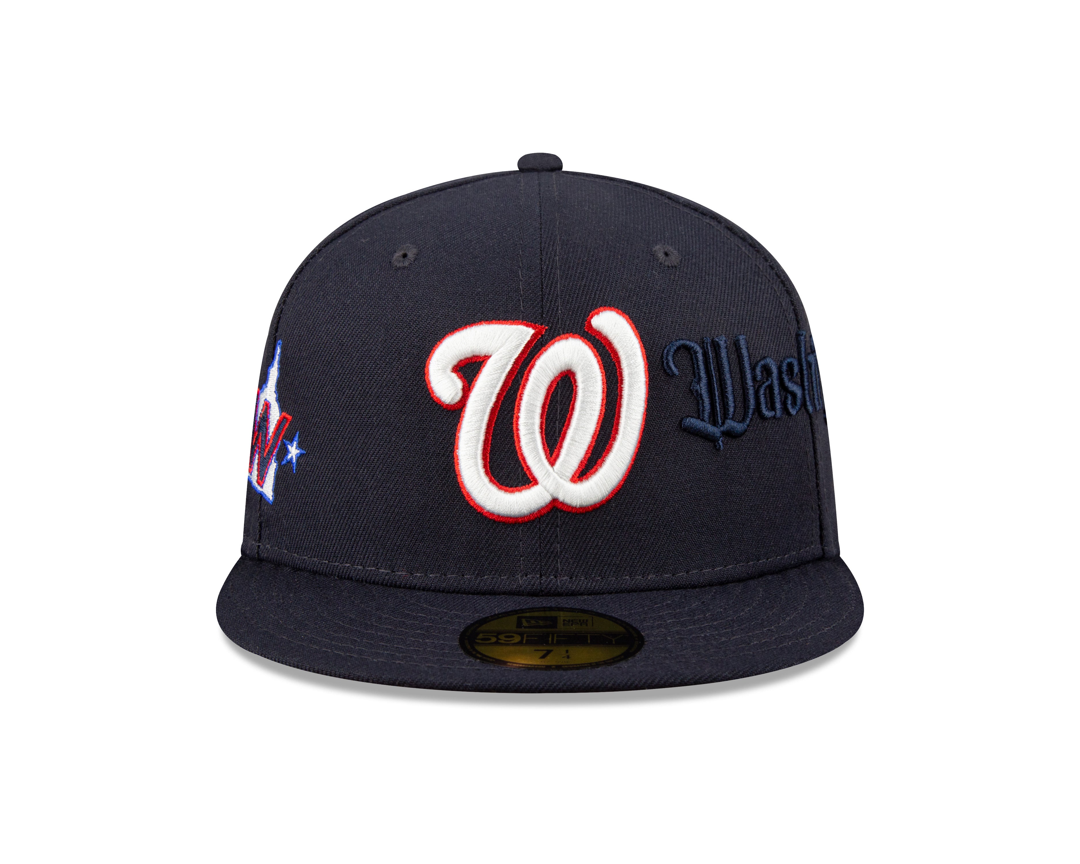Washington Nationals Script 59Fifty Fitted Cap - Navy Mode