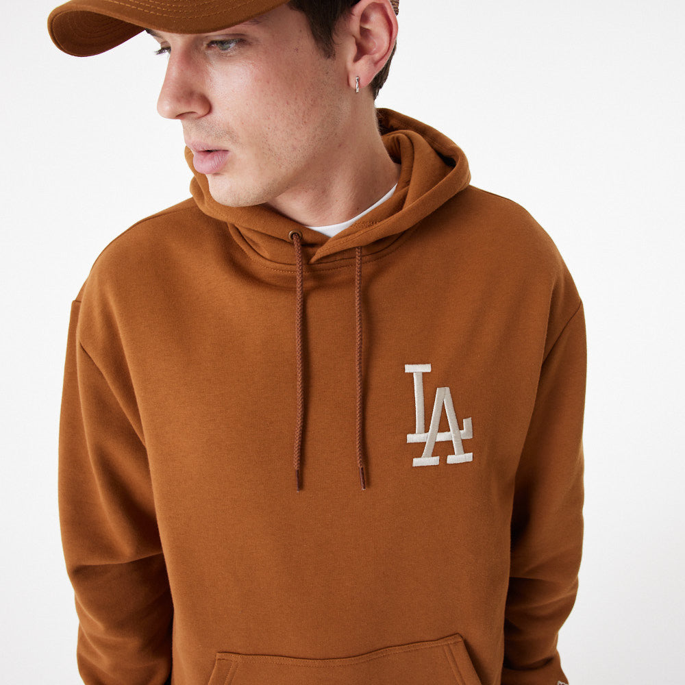 New Era - League Essential OS Hoodie - Los Angeles Dodgers - Brown