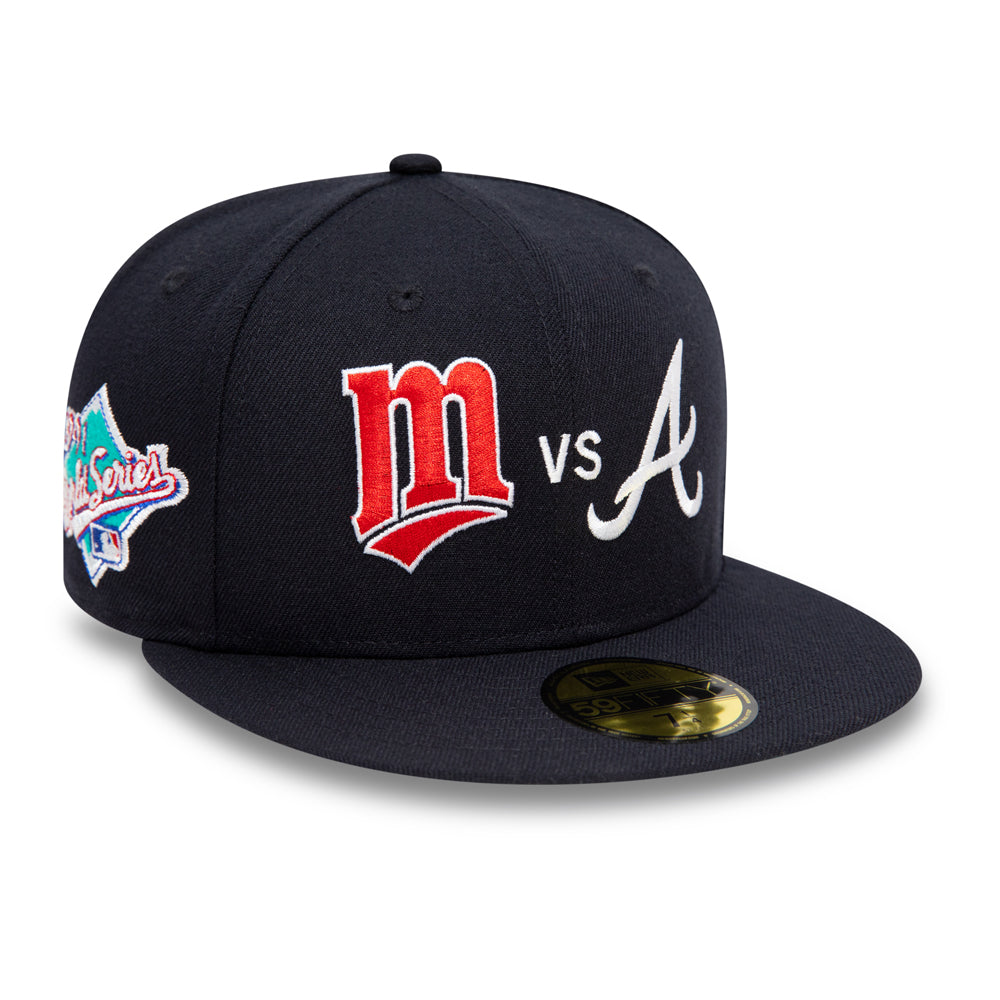 Atlanta Braves vs Minnesota Twins Navy 59FIFTY Cap - Navy