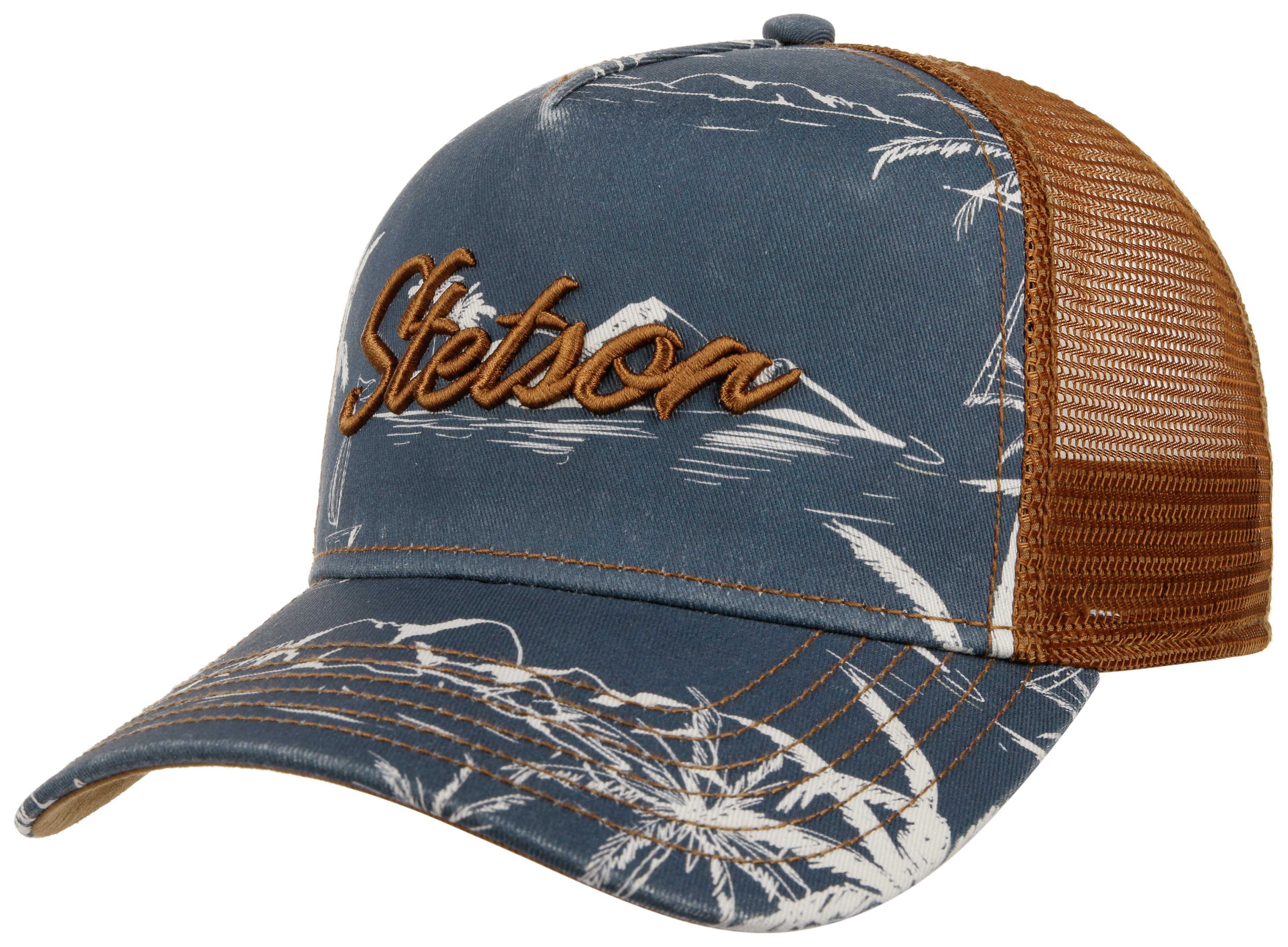 Stetson - Minimal Aloha Print- Trucker Cap - Navy