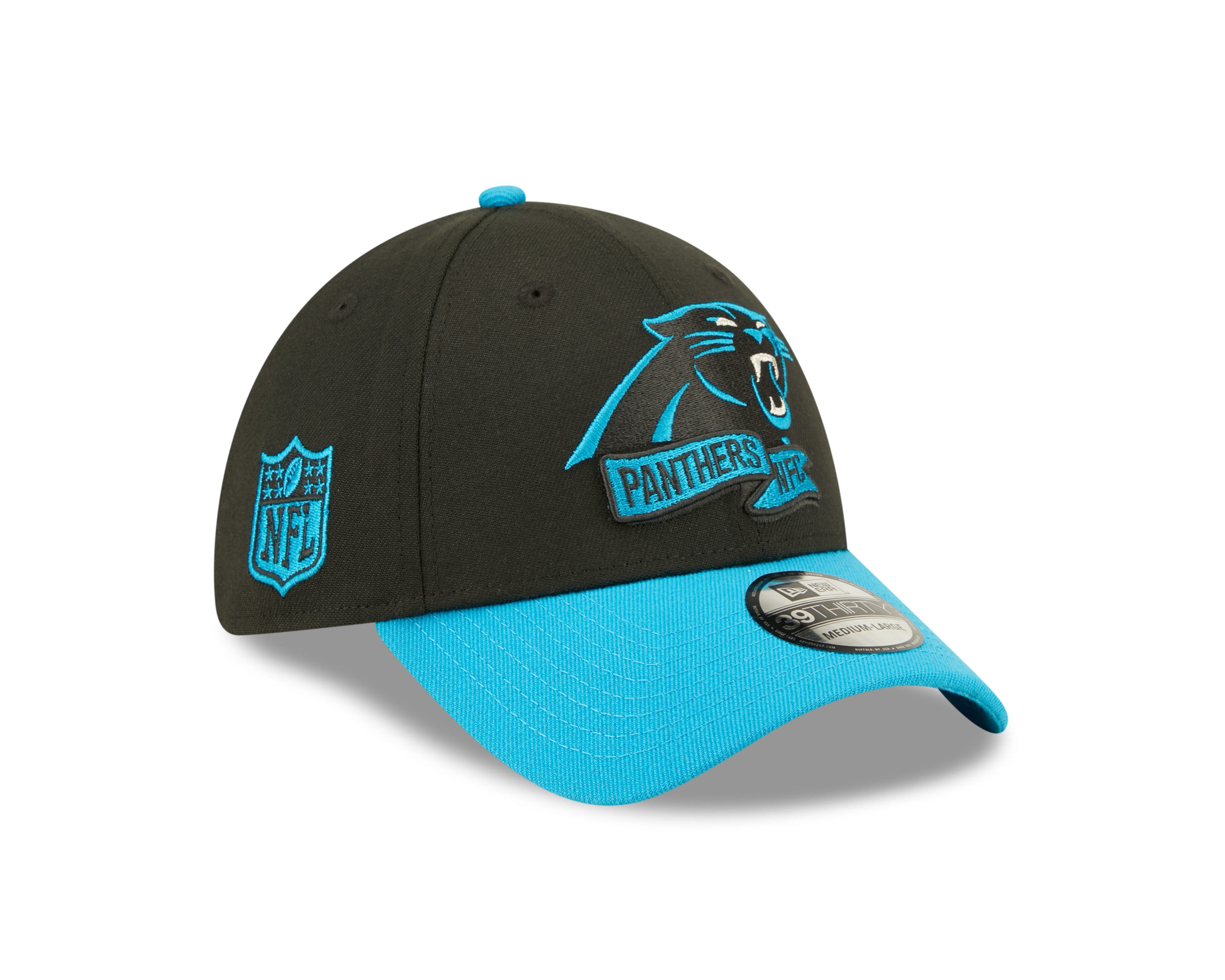 Carolina Panthers NFL Sideline 2022 39THIRTY Stretch Fit Cap - Black/Blue Online nu