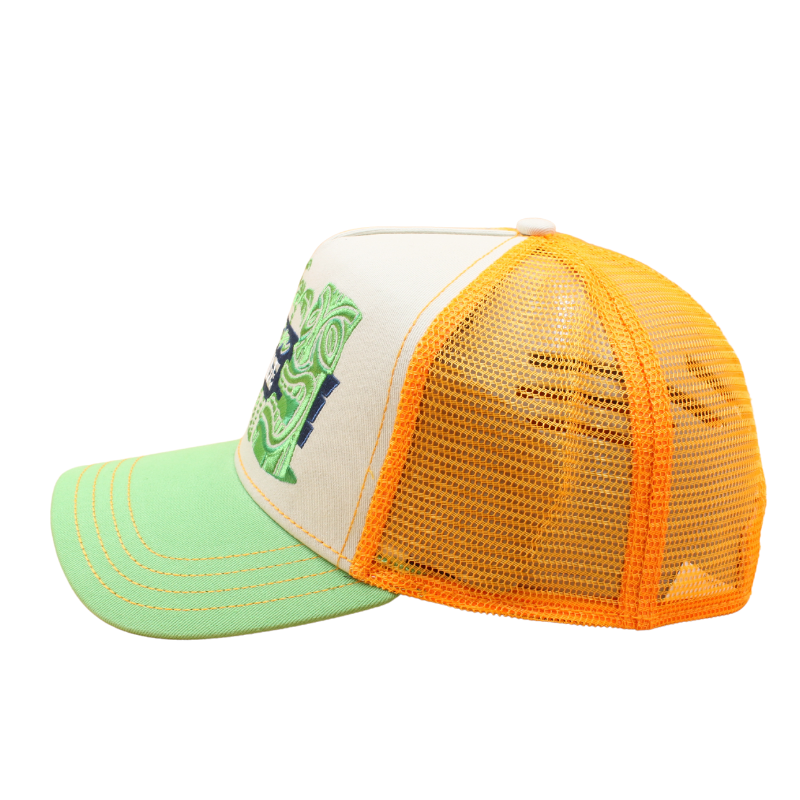 Tiki Lounge Trucker Cap - Lime/Orange