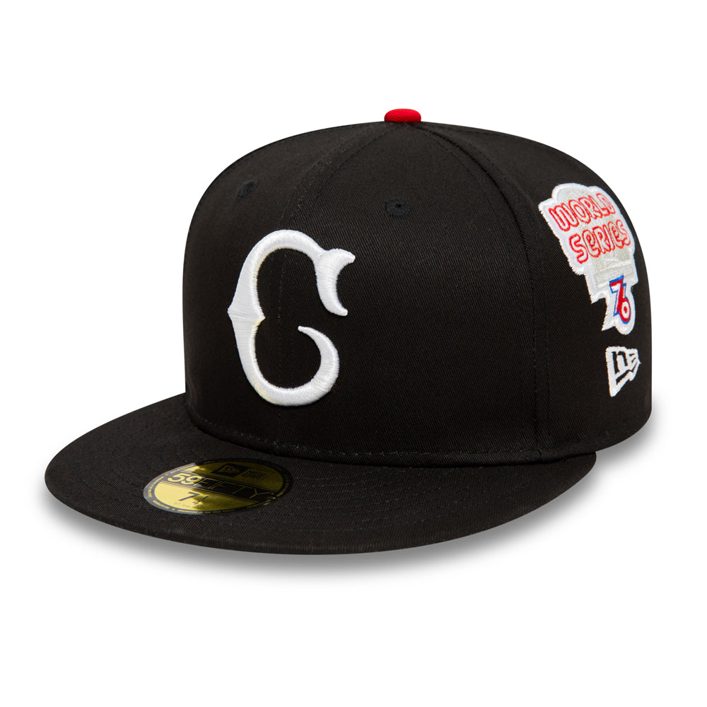 Cincinnati Reds Cooperstown Patch Black 59FIFTY Cap - Sort