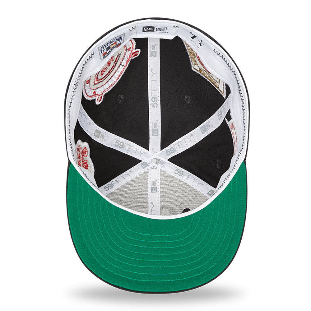 Cincinnati Reds Cooperstown Patch Black 59FIFTY Cap - Sort
