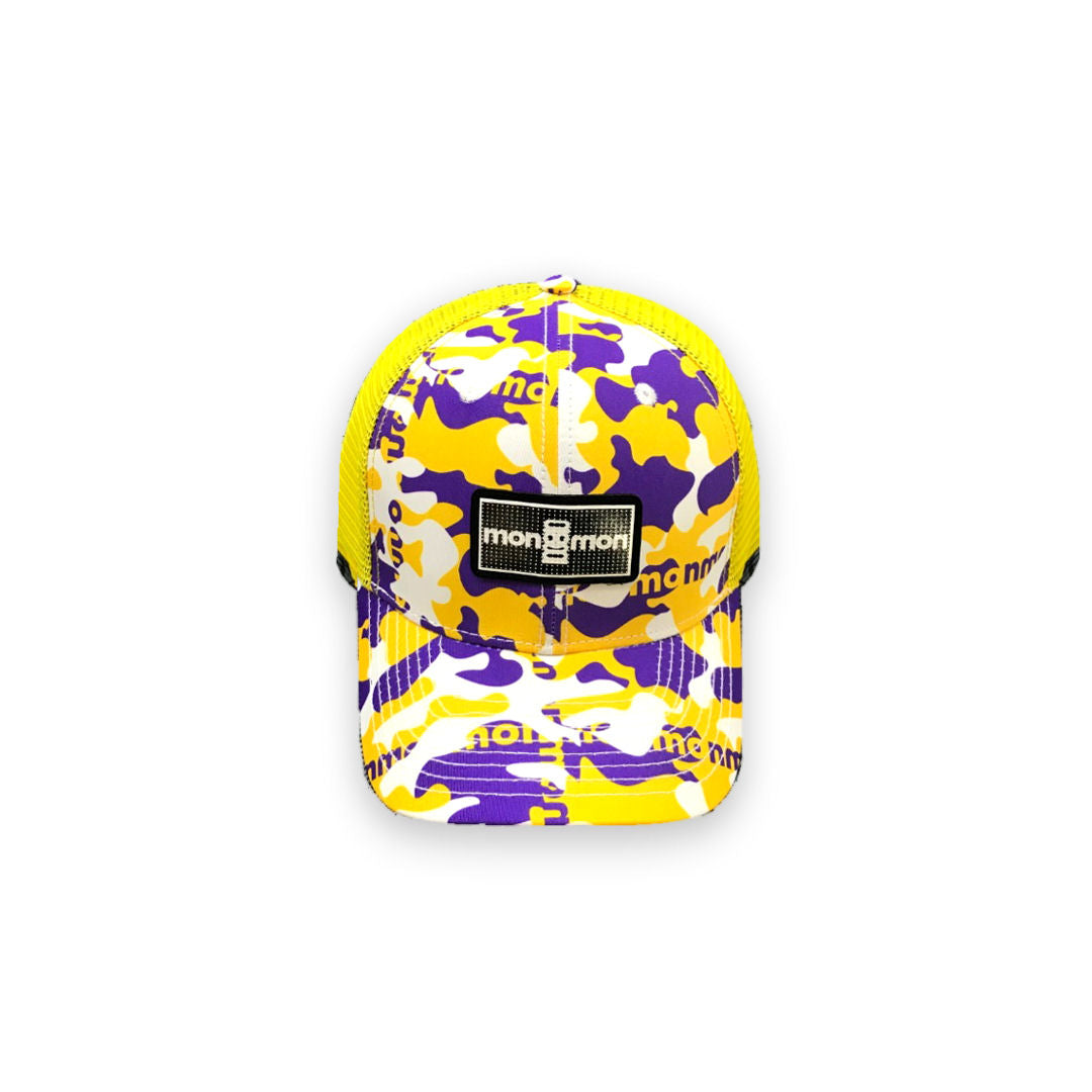 Trucker Cap - Angeles Camo - Lilla/Gul/Hvid